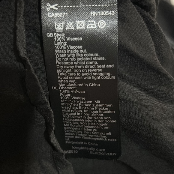 Long Tall Sally Black Dress Twist Detail Check Woven Plus Size 20 - Picture 9 of 9